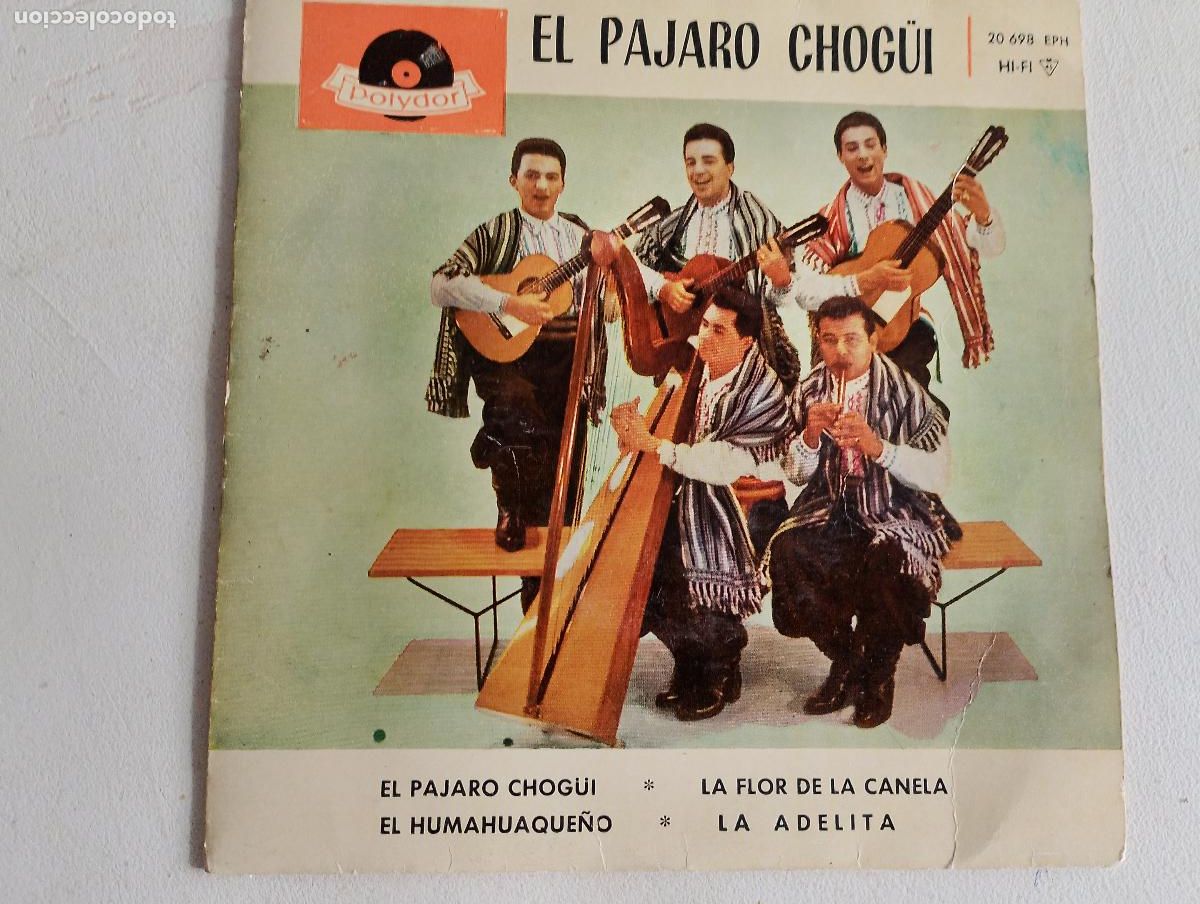 Discos de vinilo: Los Amigos Del Amambay &ndash; El P&aacute;jaro Chog&uuml;&iacute;, 1961, latin de espa&ntilde;ola