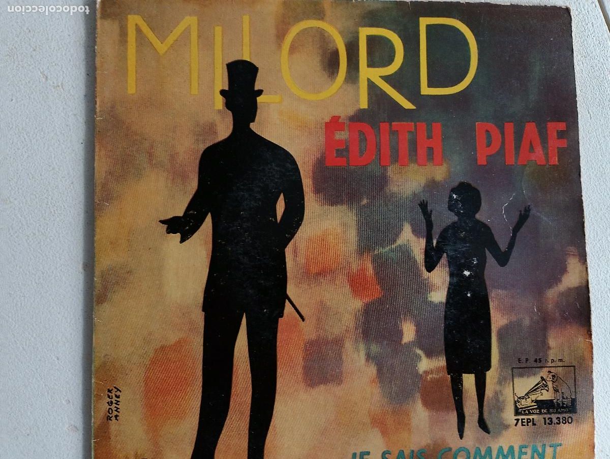 Discos de vinilo: &Eacute;dith Piaf &ndash; Milord, 1959, ed espa&ntilde;ola