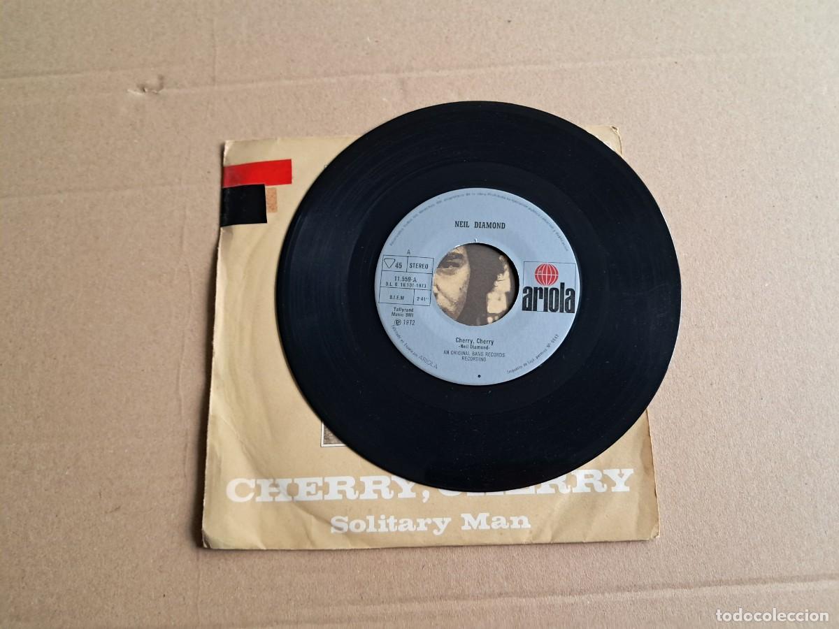 Discos de vinilo: NEIL DIAMOND - CHERRY CHERRY SINGLE 1973 EDICION ESPA&Ntilde;OLA - Foto 2