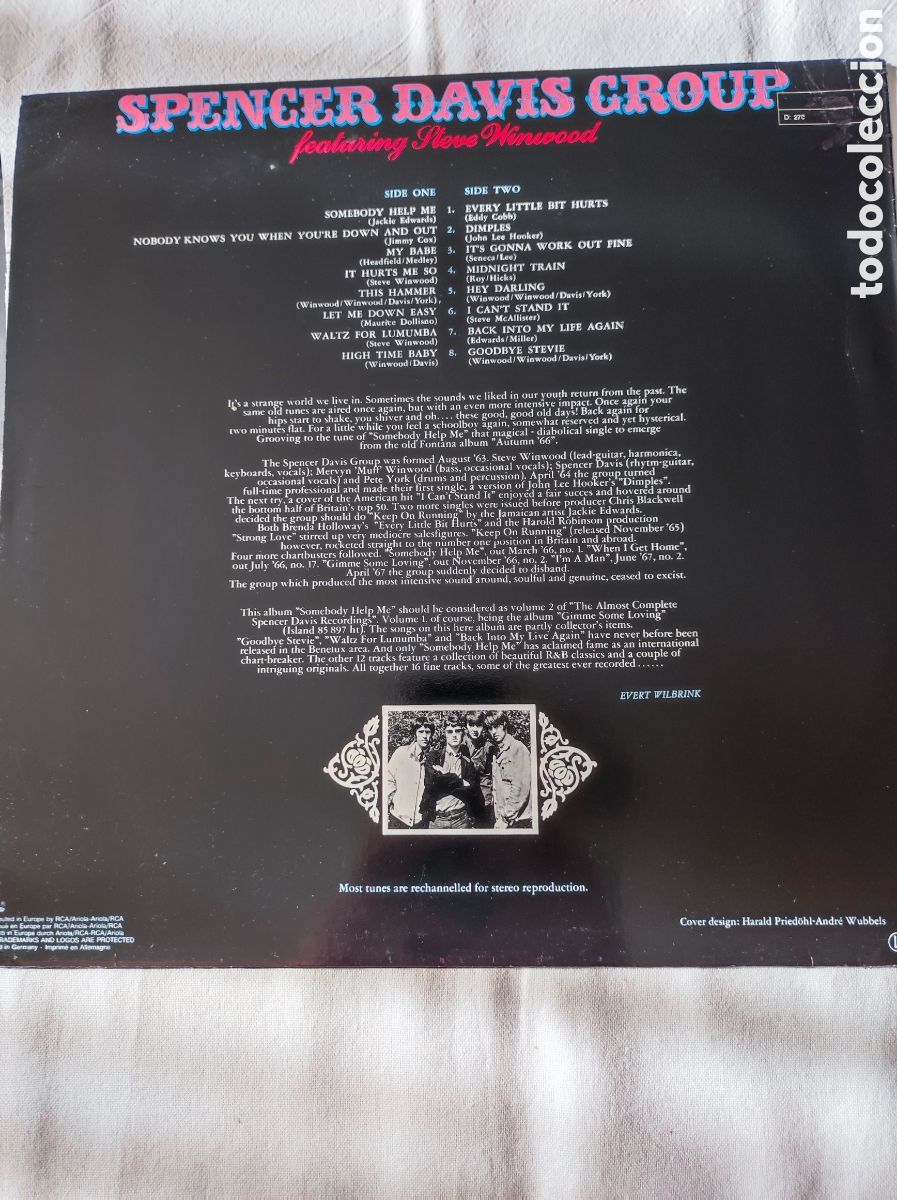 Discos de vinilo: SPENCER DAVIS GROUP - SOMEBODY HELP ME - Foto 2