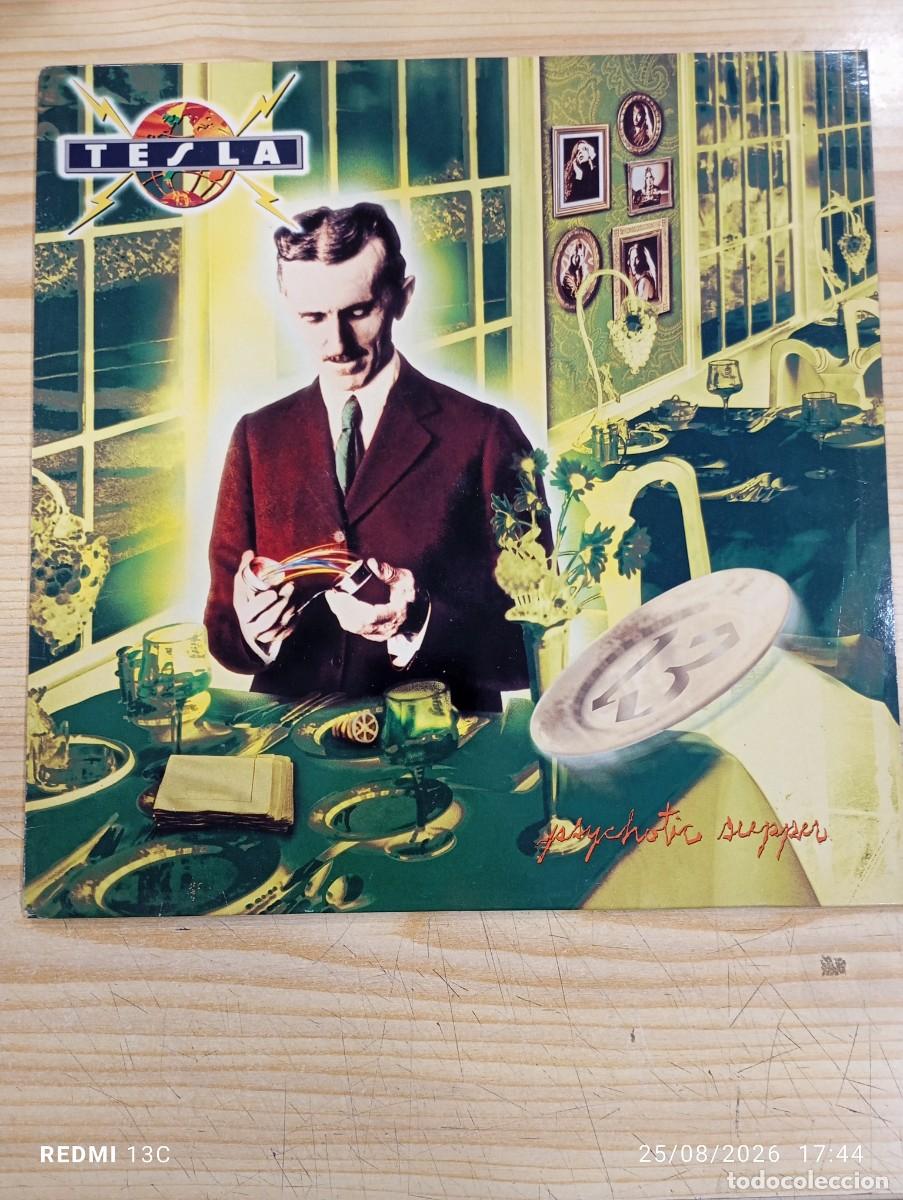 Discos de vinilo: Lp- Tesla - Psychotic Supper - 1&ordf; Edicion Espa&ntilde;ola 1991
