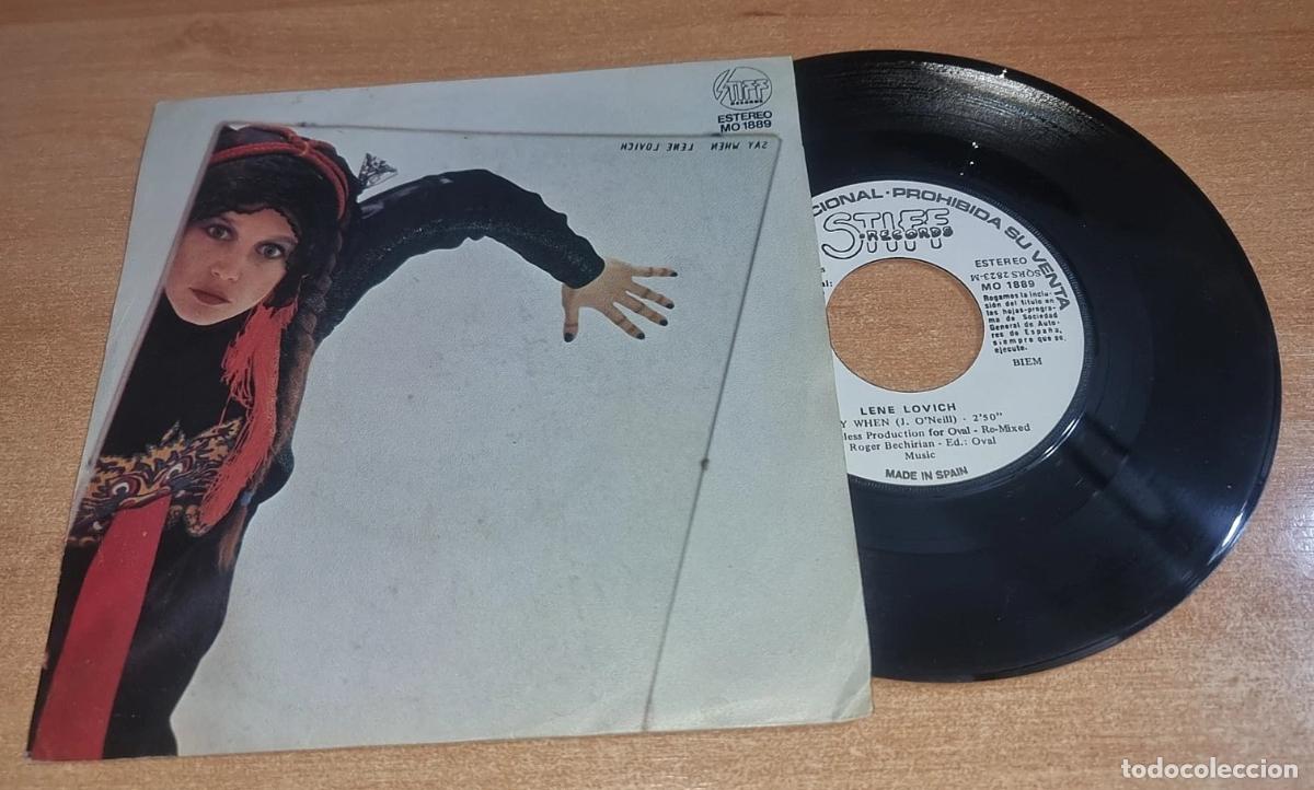 Discos de vinilo: Compartir LENE LOVICH Say when 7&rdquo; SINGLE VINILO PROMO DEL A&Ntilde;O 1979 CONTIENE 2 TEMAS