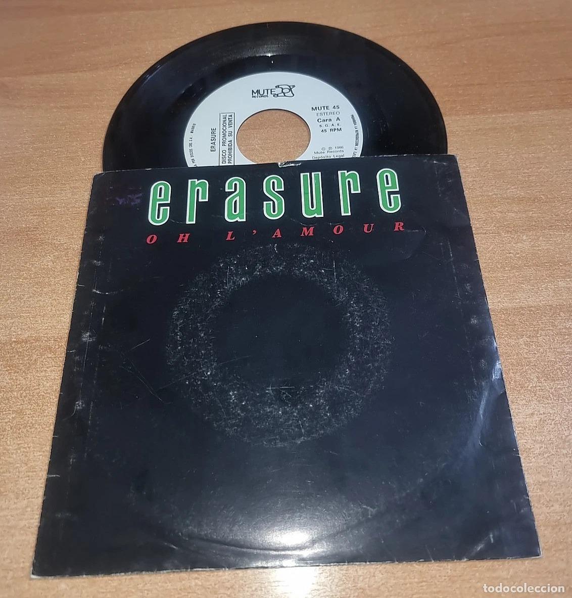 Discos de vinilo: ERASURE Oh L'amour 7&rdquo; SINGLE VINILO PROMO DEL A&Ntilde;O 1986 ANDY BELL VINCE CLARKE CONTIENE 2 TEMAS