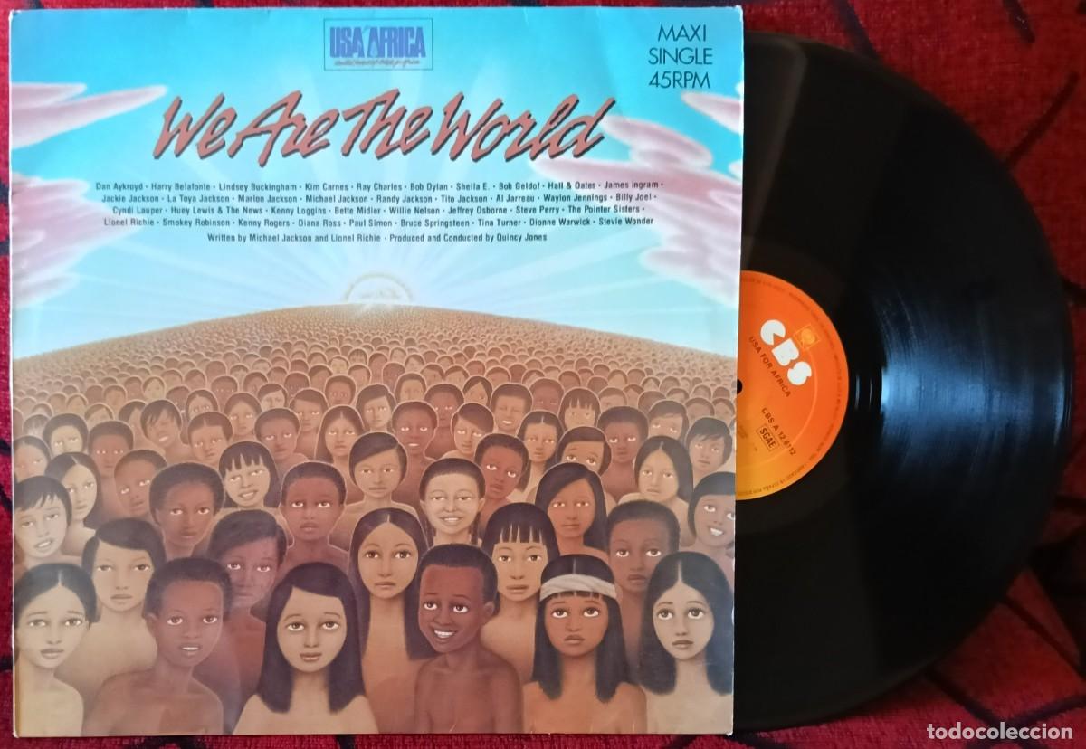 Discos de vinilo: USA FOR AFRICA **We Are The World** MAXI SINGLE VINILO 1985 MICHAEL JACKSON Cyndi Lauper