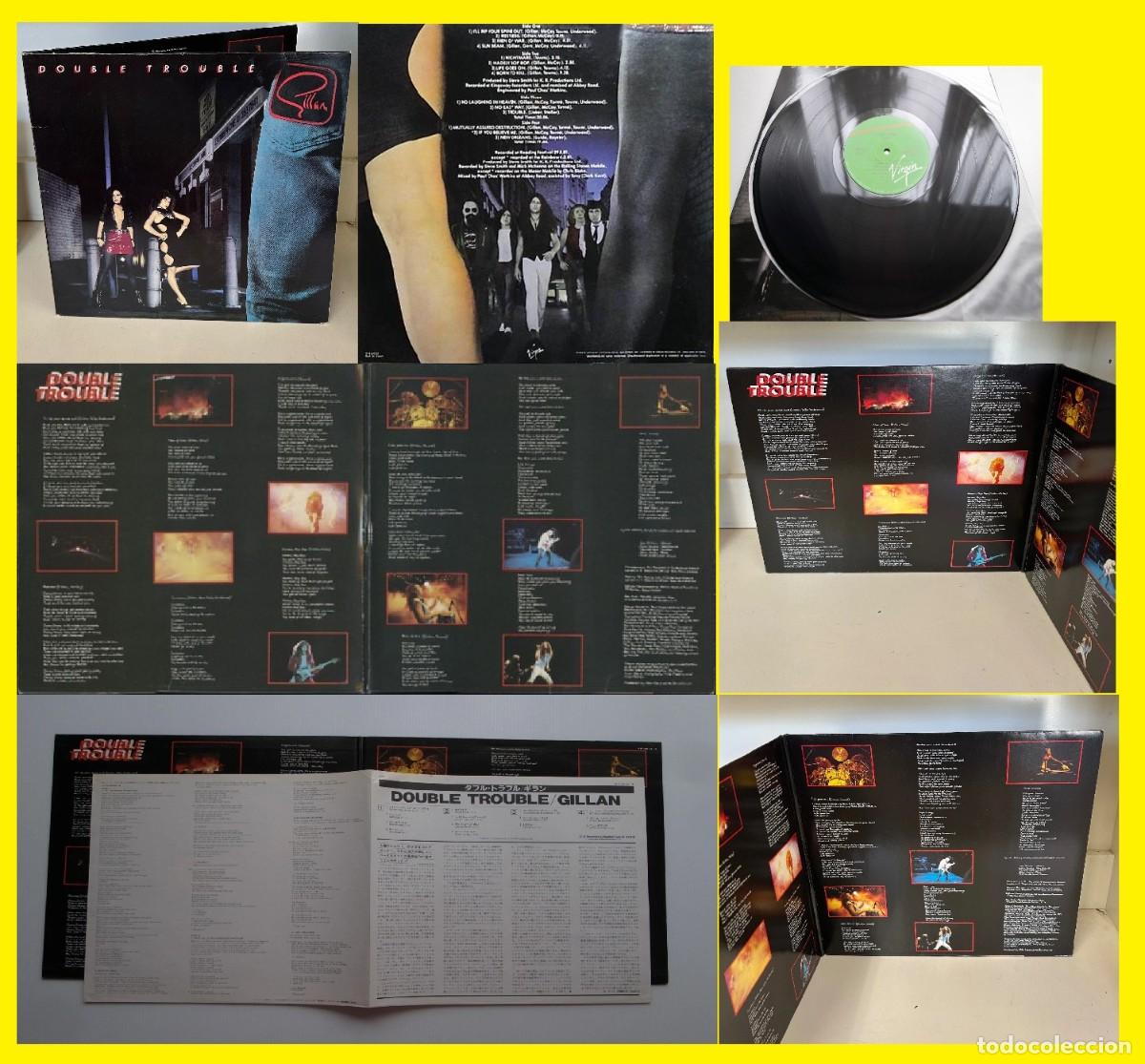 Discos de vinilo: DEEP PURPLE IAN GILLAN Double Trouble 81, 2LPs IRON MAIDEN GUITAR 1&ordm; PRESSJAPAN + LIBRETO IMPECABLE