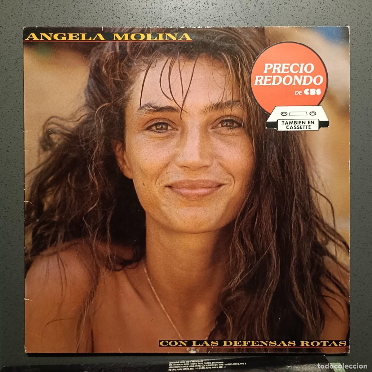 Discos de vinilo: &Aacute;ngela Molina - Con las defensas rotas - LP. sello CBS/Sony 1992