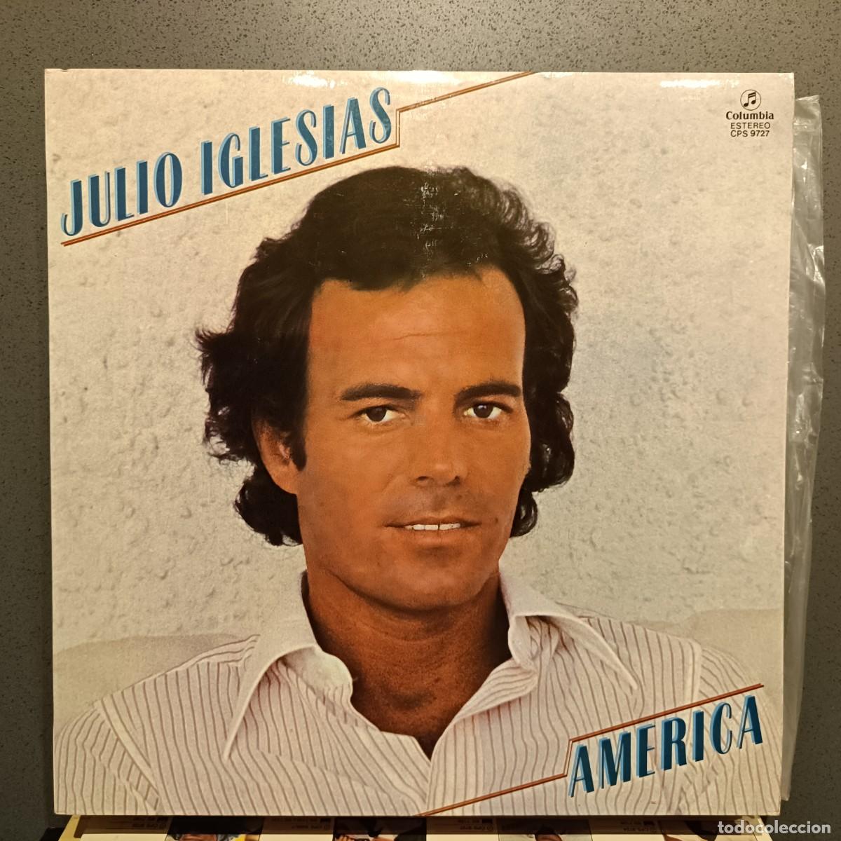 Discos de vinilo: Julio Iglesias - Am&eacute;rica - LP. sello Columbia 1983