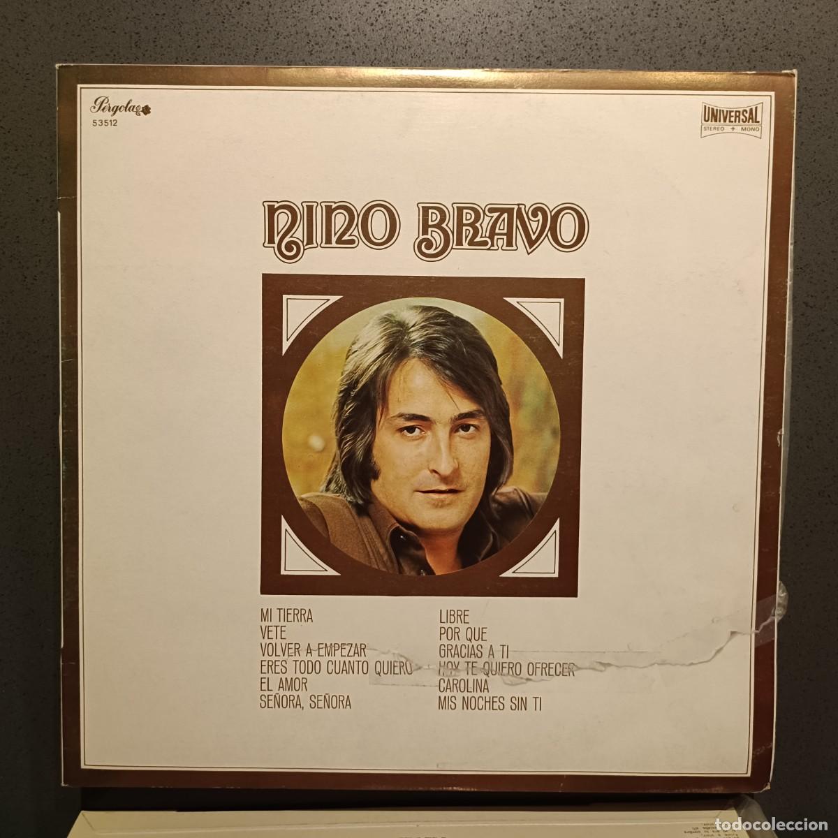 Discos de vinilo: Nino Bravo - Mi tierra, Vete, Volver a empezar, Libre, ... - LP. sello P&eacute;rgola 1973