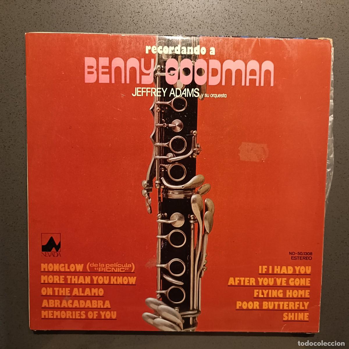 Discos de vinilo: Recordando a Benny Goodman - Jeffrey Adams y su Orquesta - LP. sello Nevada 1978
