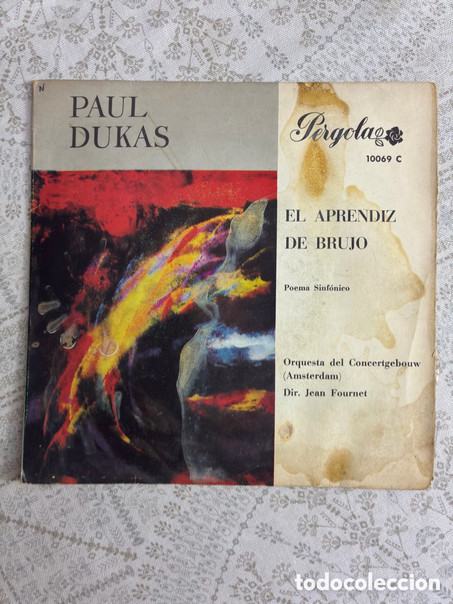 Discos de vinilo: PAUL DUKAS - EL APRENDIZ DE BRUJO - EP 7&rdquo; PERGOLA / CIRCULO DE LECTORES 1966