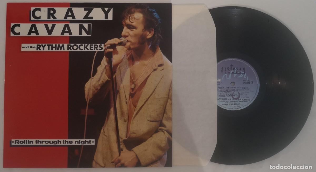 Discos de vinilo: DISCO VINILO CRAZY CAVAN & THE RYTHM ROCKERS ROLLIN THROUGH THE NIGHT LP 1984 &iexcl;DISCO IMPECABLE!