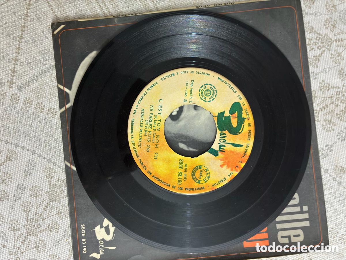 Discos de vinilo: MIREILLE MATHIEU - CEST TON NOM / MON CREDO - EP 7&rdquo; BARCLAY 1966 - Foto 4