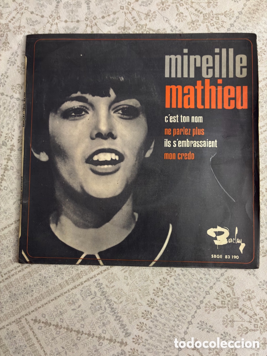 Discos de vinilo: MIREILLE MATHIEU - C'EST TON NOM / MON CREDO - EP 7&rdquo; BARCLAY 1966