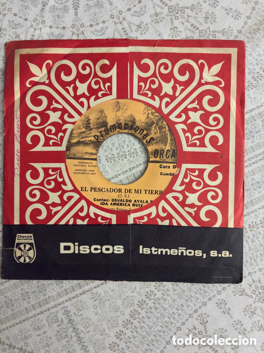 Discos de vinilo: OSVALDO AYALA Y SU CONJUNTO RITMOS SANTE&Ntilde;OS - OJOS GACHOS / EL PESCADOR DE MI TIERRA - SINGLE 7&rdquo;