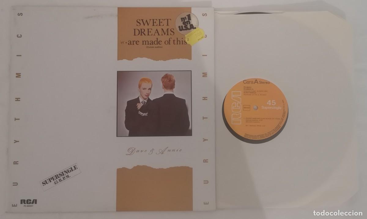 Discos de vinilo: DISCO VINILO EURYTHMICS SWEET DREAMS MAXI SINGLE 1983 &iexcl;DISCO IMPECABLE!