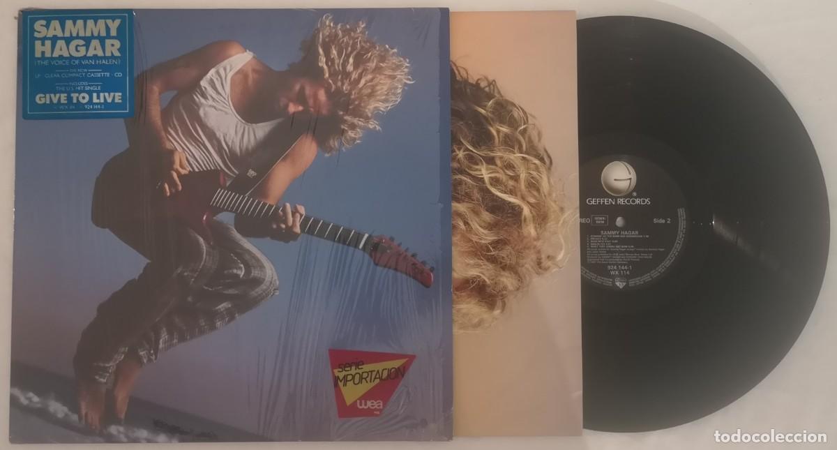 Discos de vinilo: DISCO VINILO SAMMY HAGAR (VAN HALEN) GIVE TO LIVE LP 1987 &iexcl;IMPECABLE!