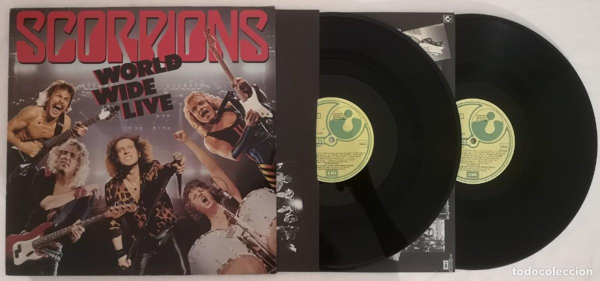 Discos de vinilo: DISCO VINILO SCORPIONS WORLD WIDE LIVE LP 1985 &iexcl;DISCOS IMPECABLES!