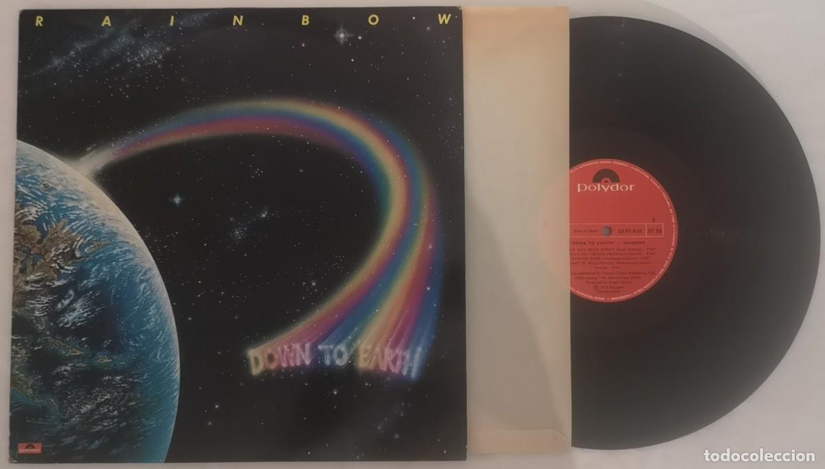 Discos de vinilo: DISCO VINILO RAINBOW DOWN TO EARTH LP 1984 &iexcl;DISCO IMPECABLE!