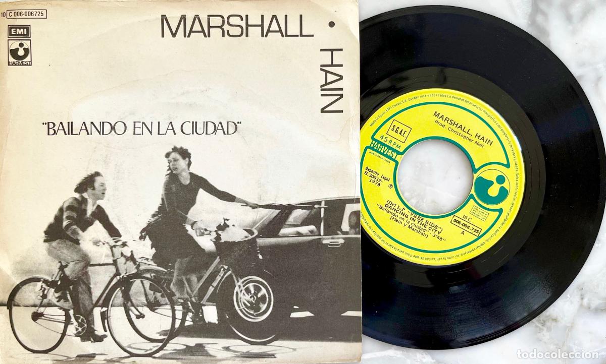 Discos de vinilo: MARSHALL HAN. BAILANDO EN LA CIUDAD. SINGLE ORIGINAL ESPA&Ntilde;A 1978 EN HARVEST DISCOS