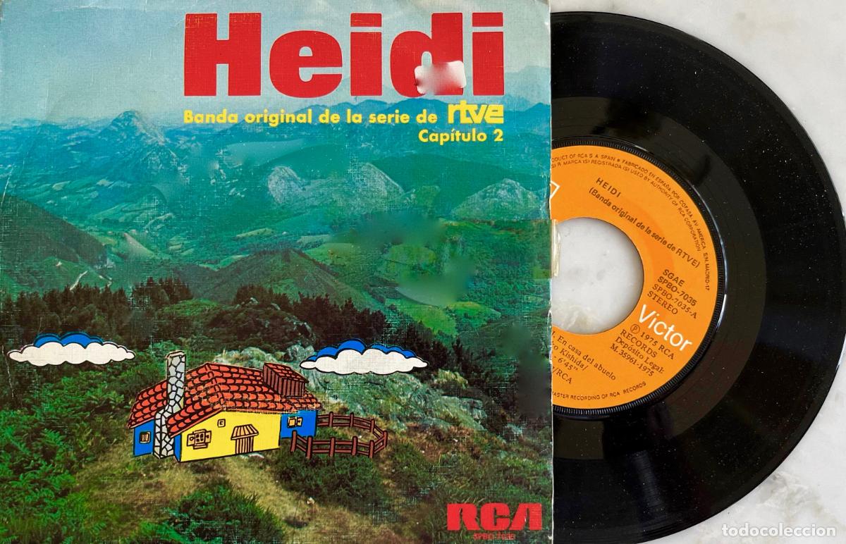 Discos de vinilo: HEIDI. CAP. II. EN CASA DEL ABUELO. SINGLE ORIGINAL ESPA&Ntilde;A 1975