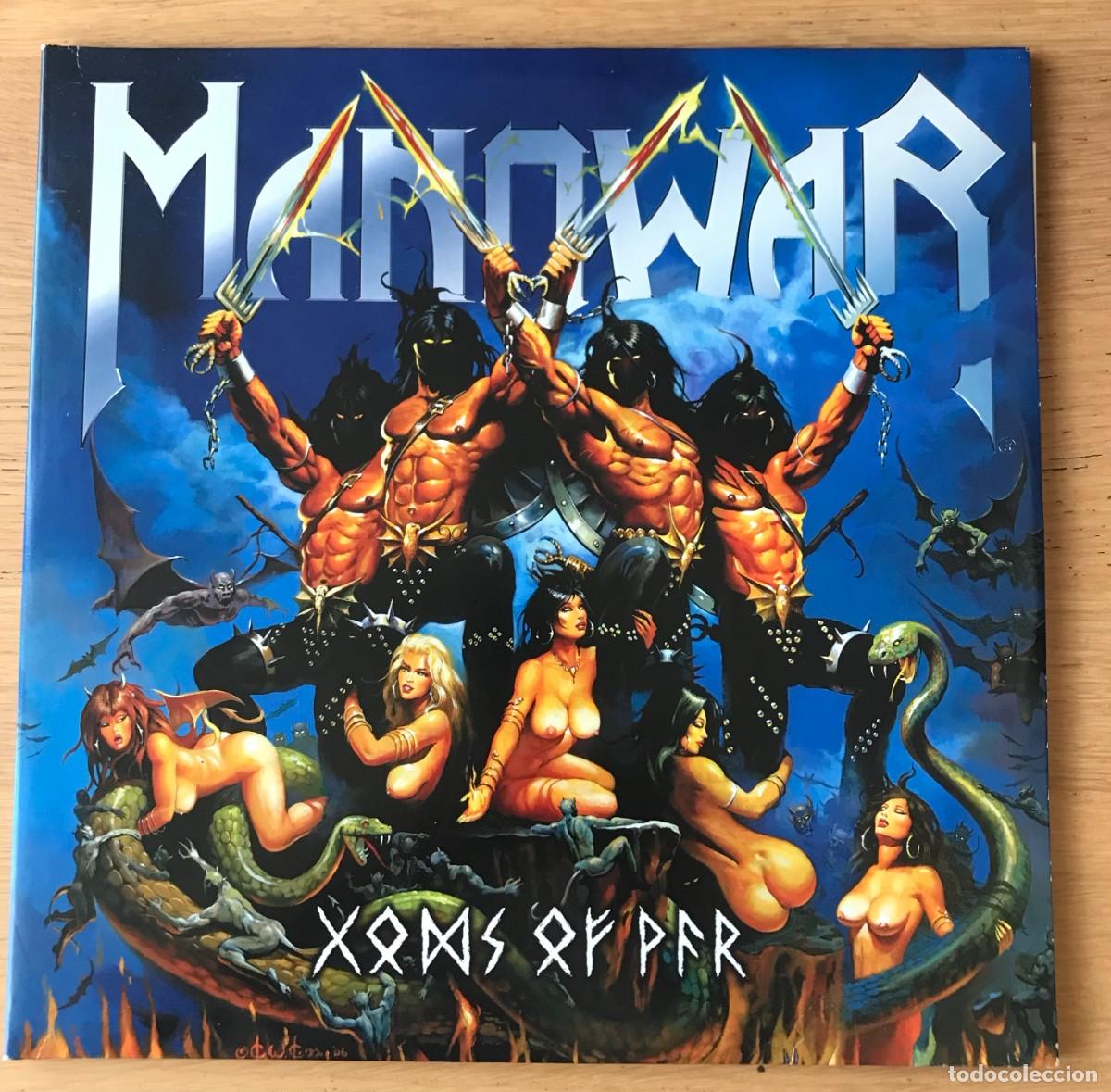Discos de vinilo: MANOWAR: &rdquo;GODS OF WAR&rdquo; TRIPLE LP VINILO 2007 - HEAVY METAL