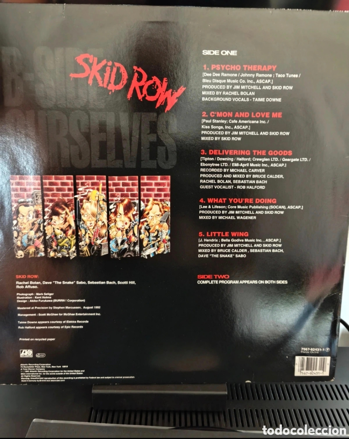 Discos de vinilo: Skid row: B-side Ourselves Lp 1992 - Foto 2