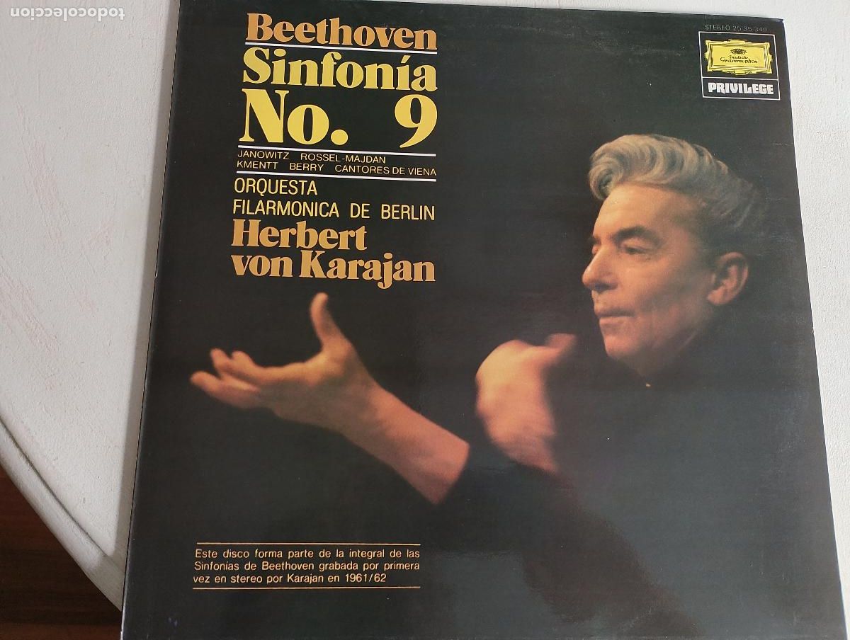 Discos de vinilo: Beethoven &mdash; Janowitz* &middot; R&ouml;ssel-Majdan&middot; Kmentt&middot; Berry &middot; Cantores De Viena &mdash; Orquesta Filarmoni