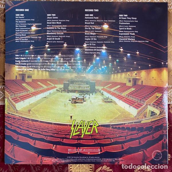 Discos de vinilo: Slayer &ndash; Decade Of Aggression Live LP - Foto 2