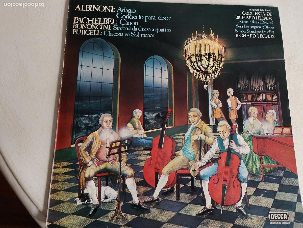Discos de vinilo: Albinoni / Pachelbel* / Bononcini* / Purcell* &ndash; The Richard Hickox Orchestra - Alastair Ross, Sara