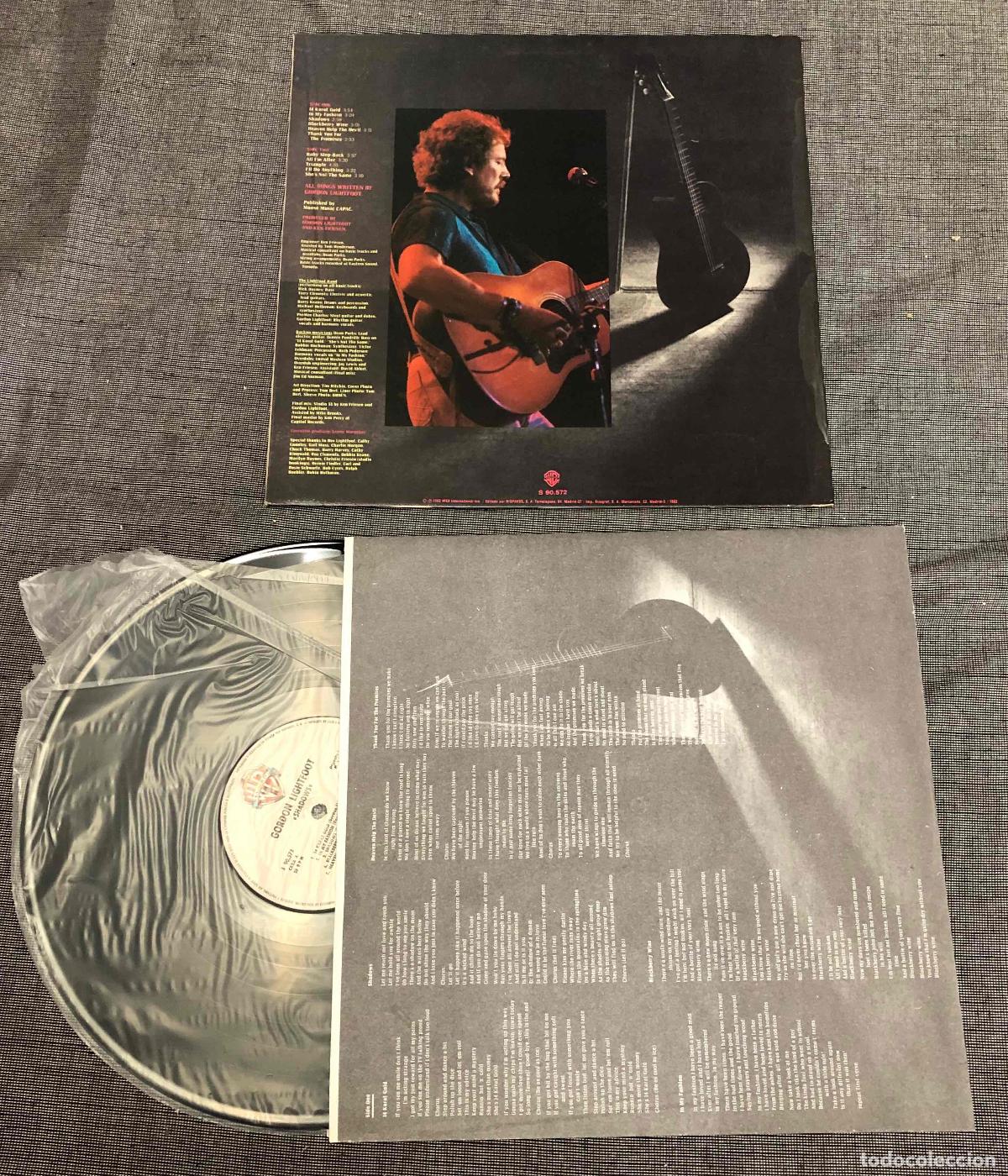 Discos de vinilo: LP GORDON LIGHTFOOT SHADOWS. WEA 1982 - Foto 2