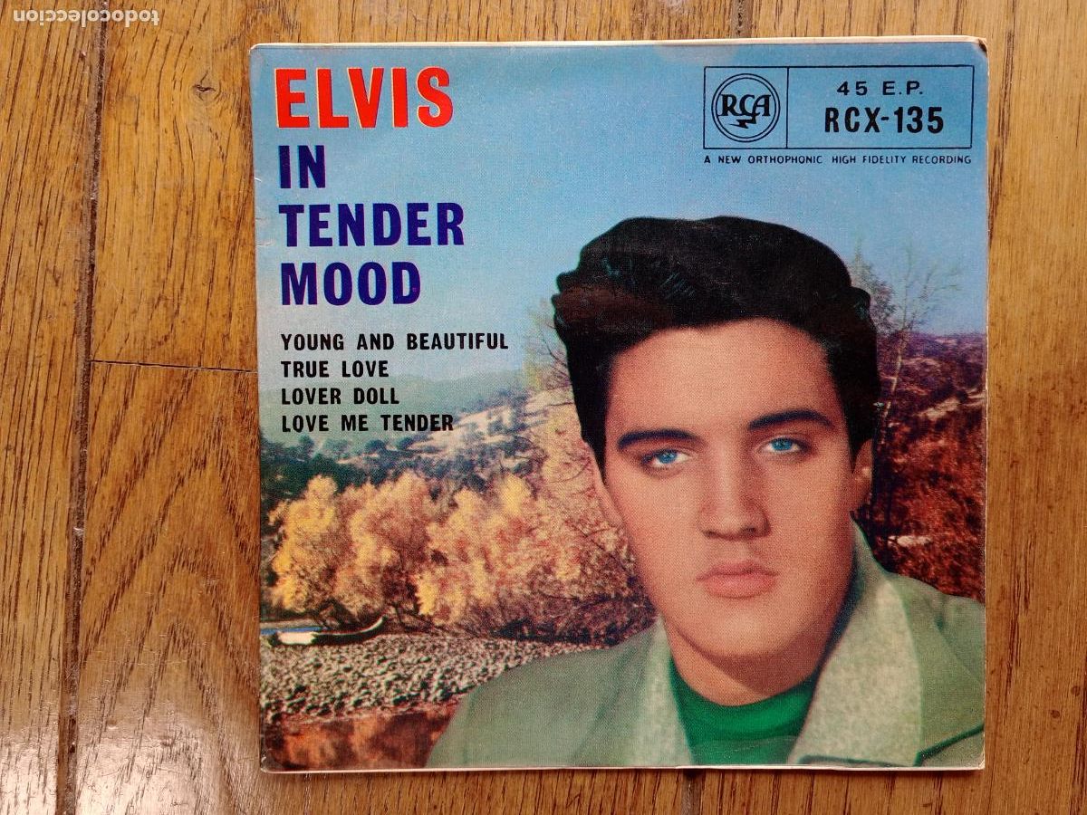 Discos de vinilo: Elvis Presley - in tender mood - Young and beautiful + Lover doll + True love + Love me tender