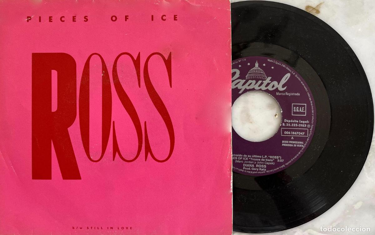 Disques de vinyle: DIANA ROSS. PIECES OF ICE. SINGLE ORIGINAL ESPA&Ntilde;A 1983