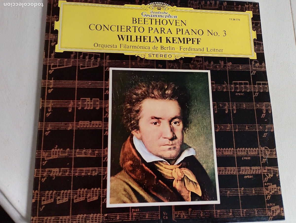 Discos de vinilo: Beethoven,Concierto Para Piano Y Orquesta N&ordm; 3 En Do Menor Op. 37Wilhelm Kempff &middot; Orquesta Filarm&oacute;ni