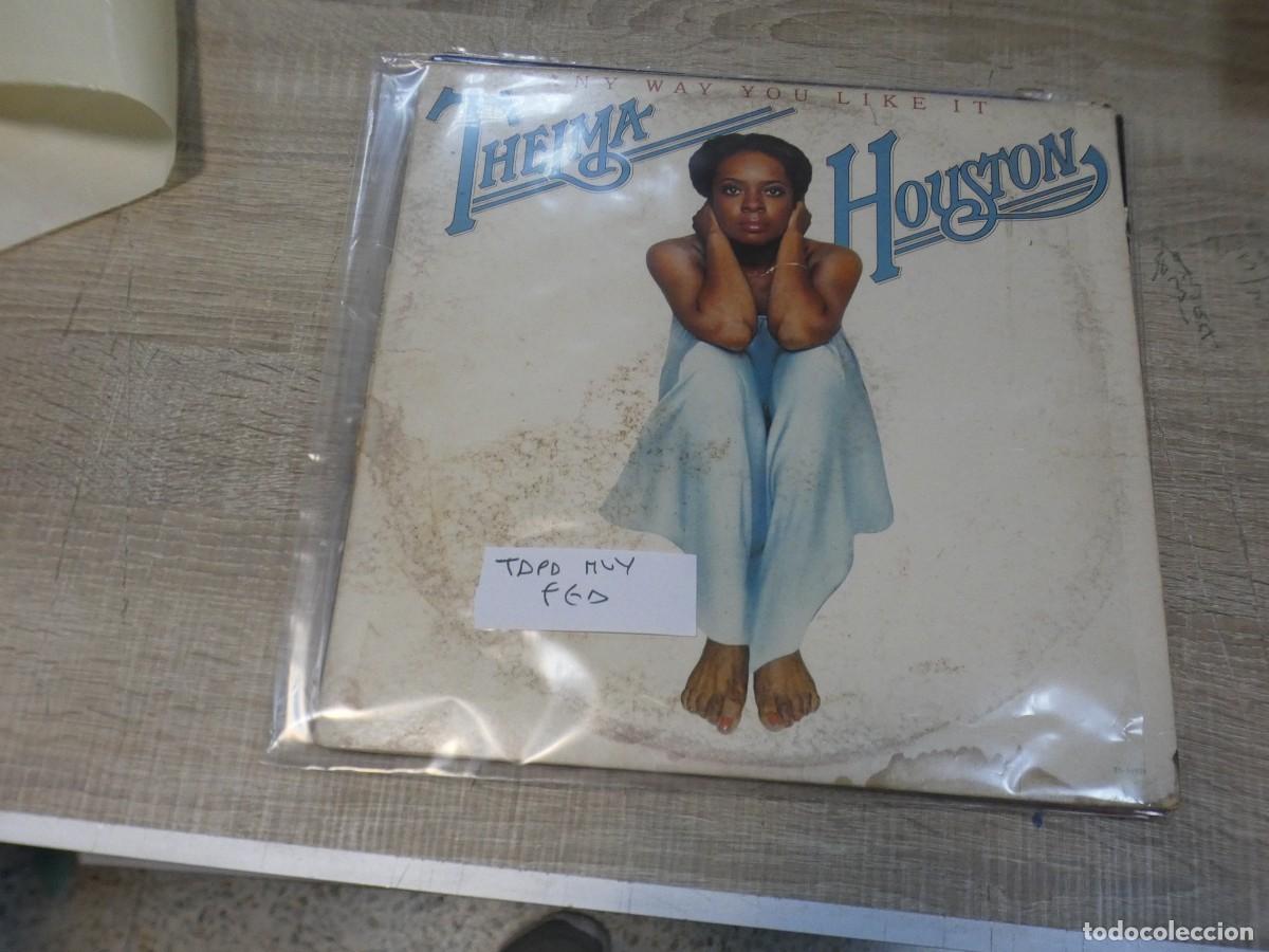 Discos de vinilo: ARKANSAS1980 LOTT745 VINILO LEVE USO AUN CORRECTO THELMA HOUSTON TAPA MUY FEA