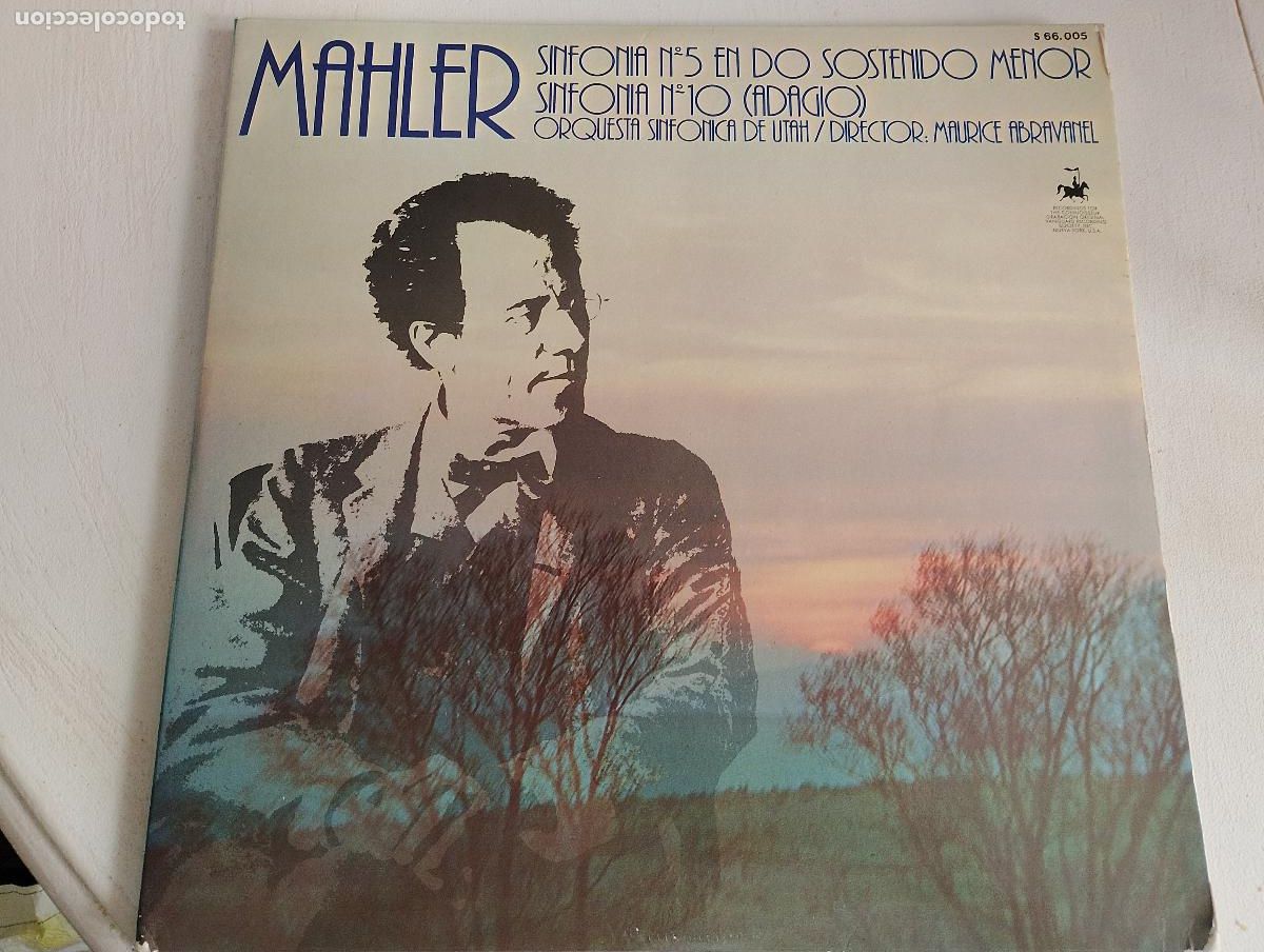 Discos de vinilo: mahler, sinfonia n5 sinfonia n10, orquesta sinfonica de utah, director maurice abravanel, 2 LPS, dob