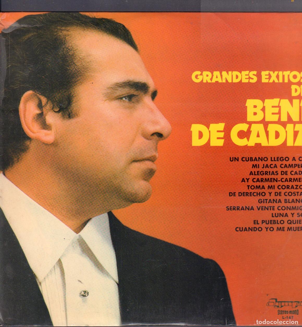 Discos de vinilo: GRANDES EXITOS DE &rdquo;BENI DE CADIZ&rdquo; - MI JACA CAMPERA, LUNA Y SOL.../ LP OLYMPO 1973 RF-26668