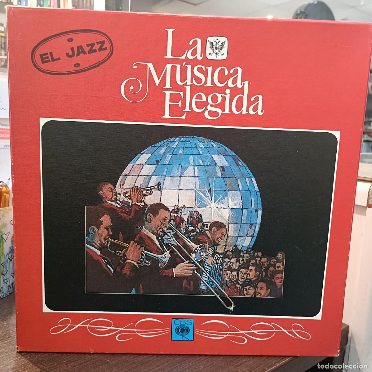 Discos de vinilo: La M&uacute;sica Elegida - El Jazz - Caja, contiene 4 LPs. - CBS 1982