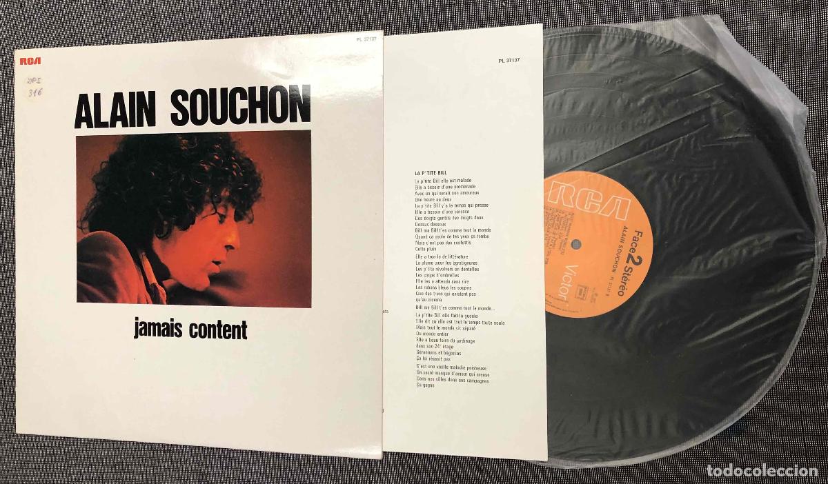Discos de vinilo: LP ALAIN SOUCHON JAMAIS CONTENT. RCA 1977