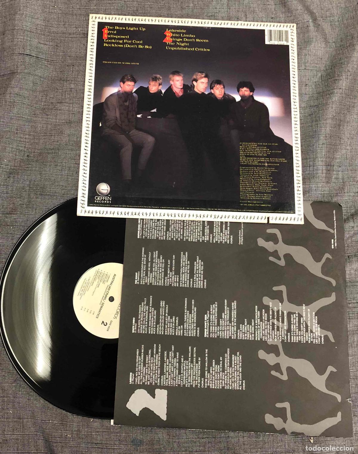 Discos de vinilo: LP AUSTRALIAN CRAWL SEMANTICS. GEFFEN 1984 - Foto 2