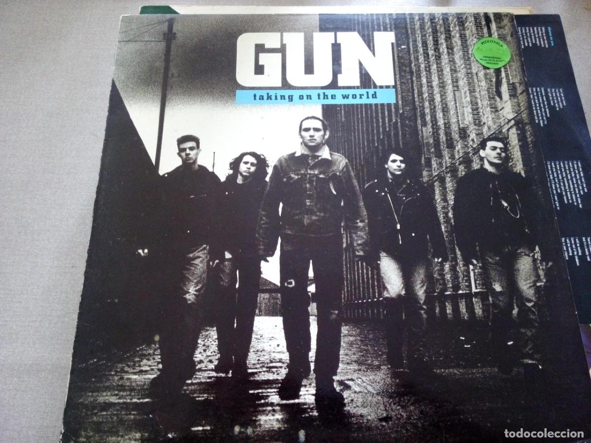 Discos de vinilo: Gun - Taking On The World (LP, Album) SPAIN 1989 CON LETRAS