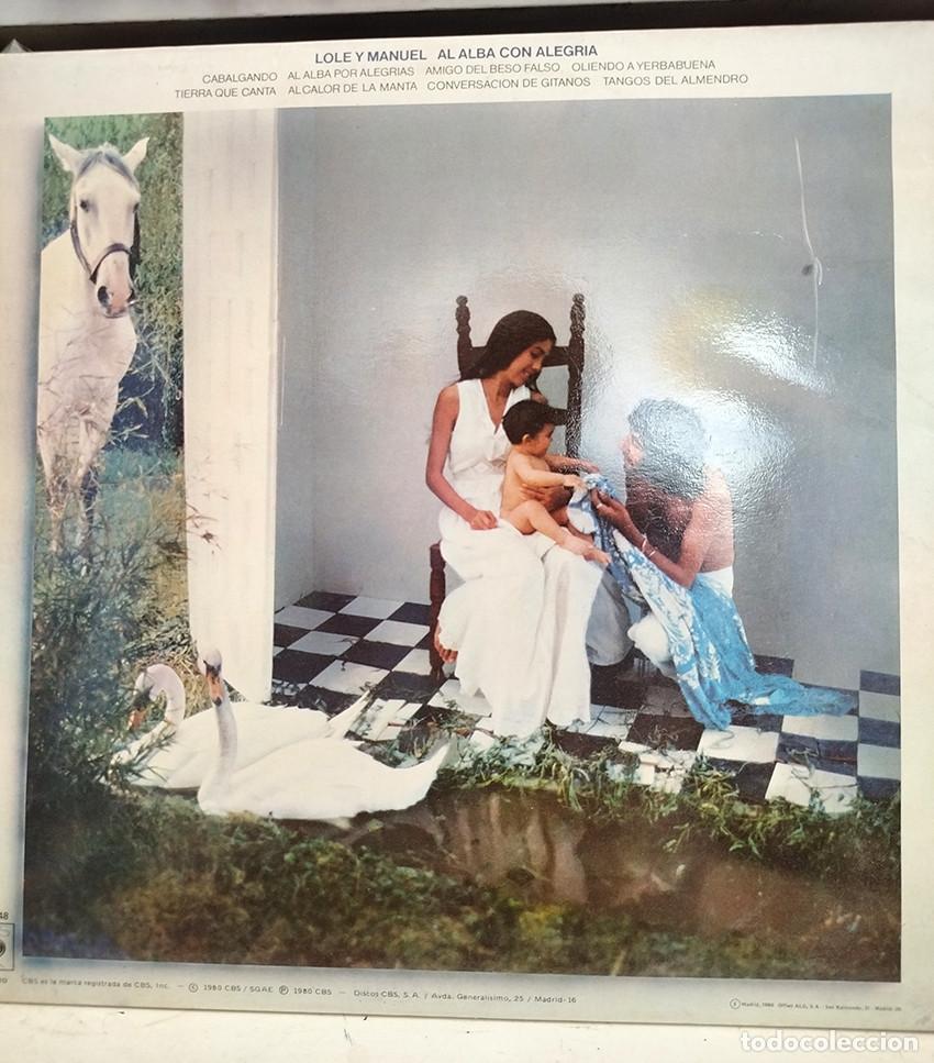 Discos de vinilo: Lole y Manuel. Al alba con alegr&iacute;a. - Foto 2