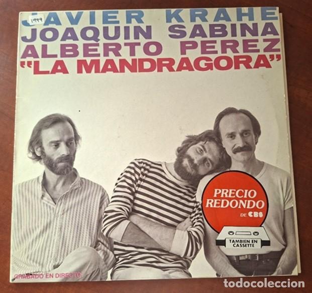 Discos de vinilo: Javier Krahe; Joaqu&iacute;n Sabina; Alberto P&eacute;rez &ndash; La Mandr&aacute;gora &ndash; CBS 32139 &ndash; 1981