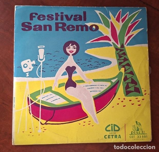 Discos de vinilo: Varios &ndash; Festival de San Remo 8&ordf; edici&oacute;n &ndash; CID CET 33.501 (Ed. Francesa) &ndash; 1958 &ndash; LP de 10&rdquo;