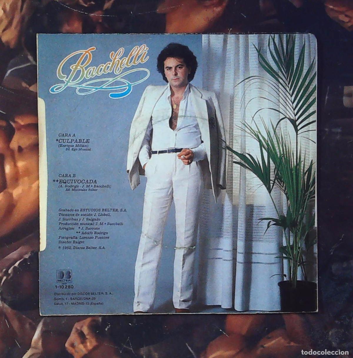 Discos de vinilo: disco single ep bacchelli culpable - Foto 2