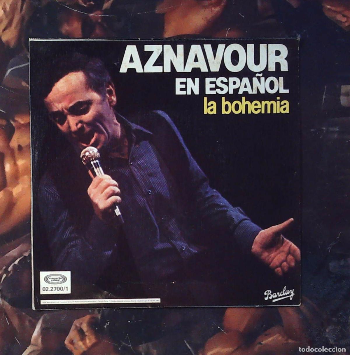 Discos de vinilo: disco single ep aznavour en epa&ntilde;ol la bohemia