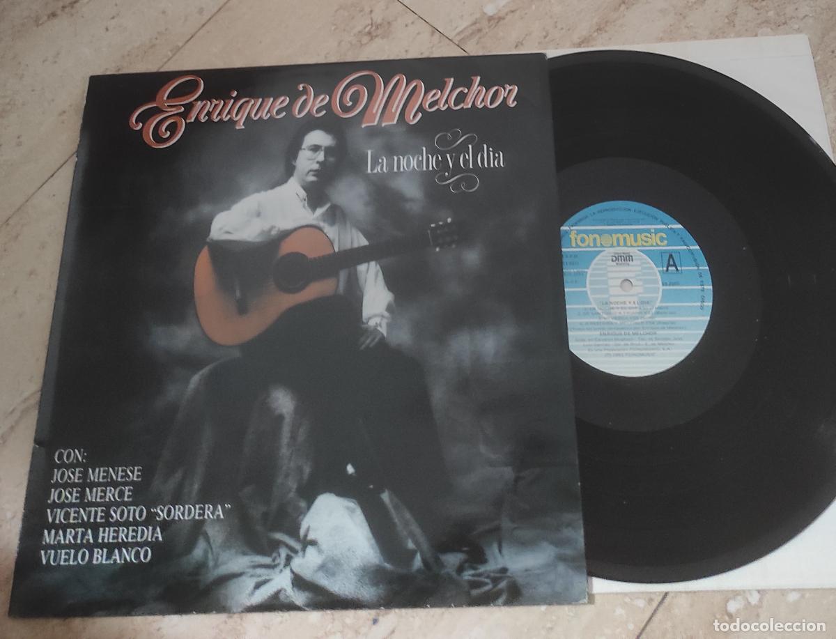 Discos de vinilo: Enrique De Melchor &ndash; La Noche Y El Dia -LP- 1991 - MERCE, MENESE, GUITARRA FLAMENCA-EXCELENTE ESTADO