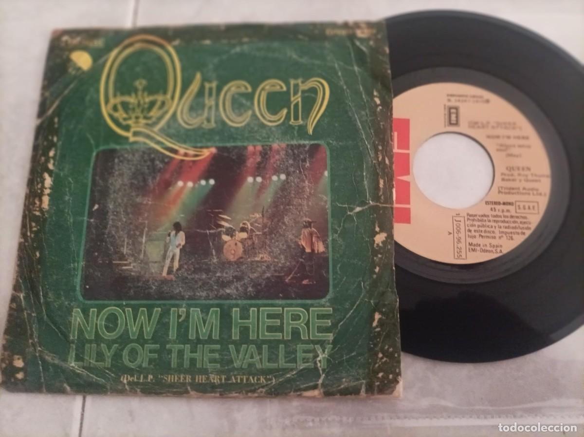 Discos de vinilo: Queen single now im here-LEER-
