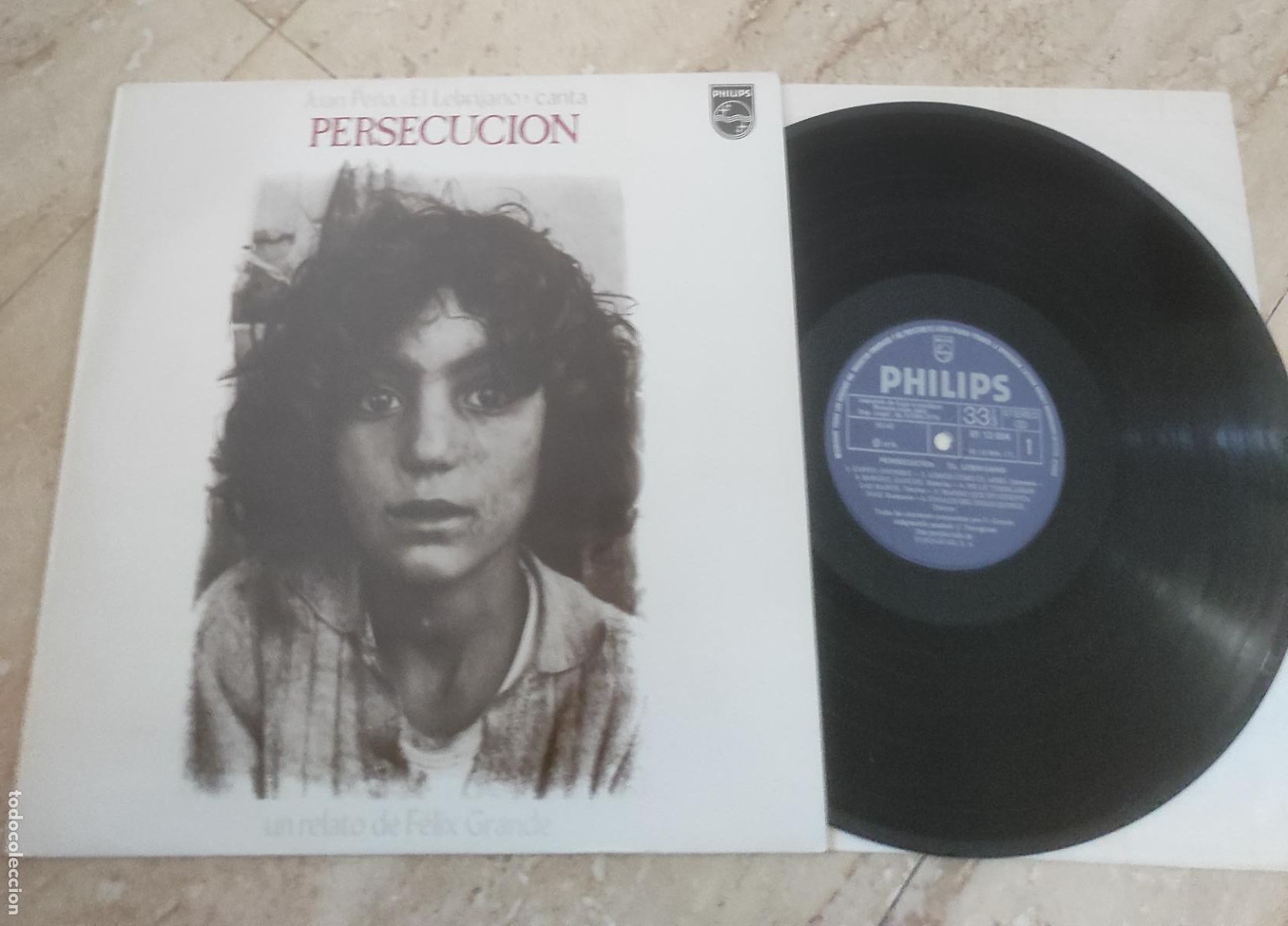 Discos de vinilo: JUAN PE&Ntilde;A EL LEBRIJANO PERSECUCION PHILIPS 1976 LP -EXCELENTE COMO NUEVO