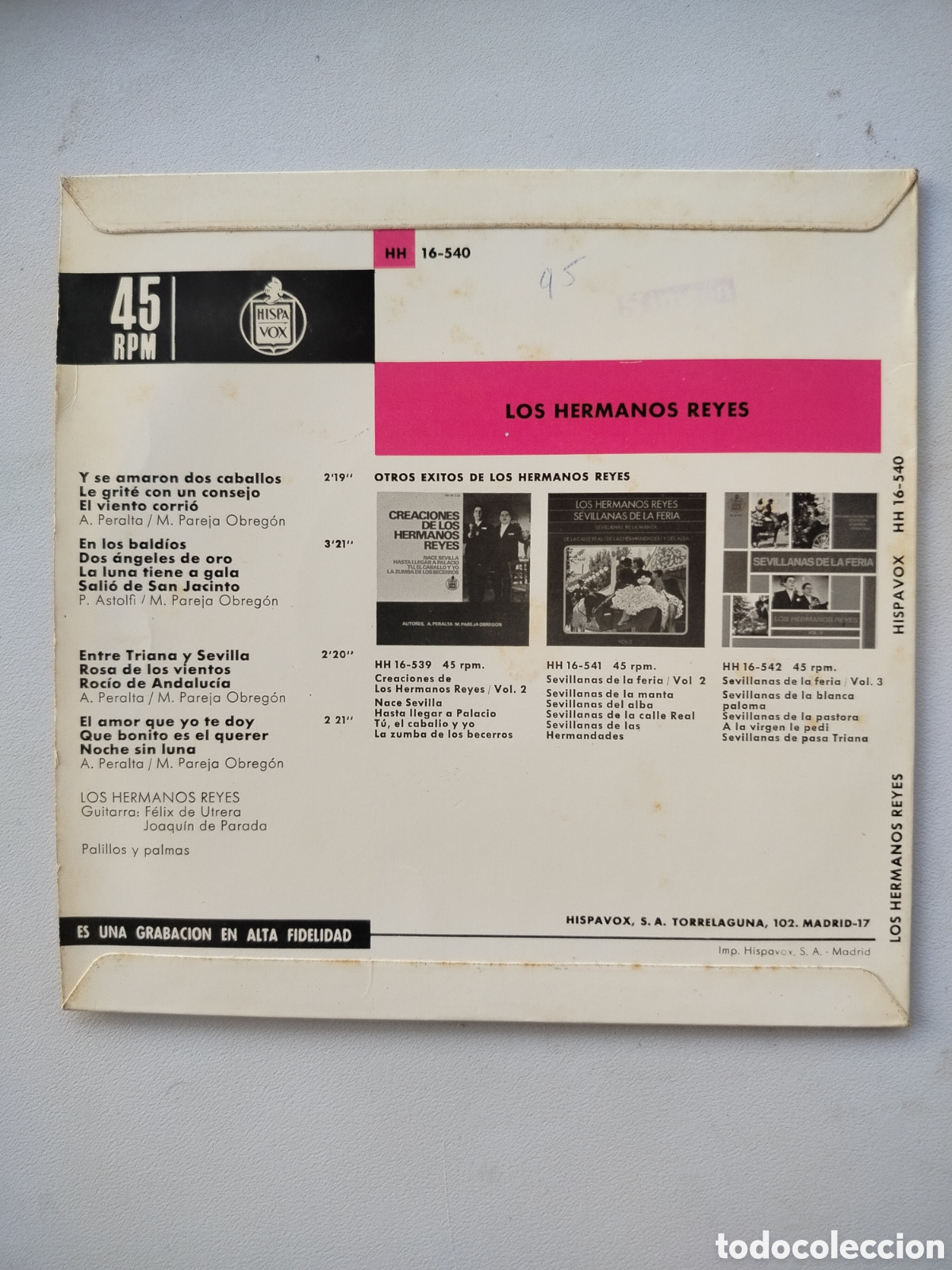 Discos de vinilo: Los Hermanos Reyes EP - Foto 2