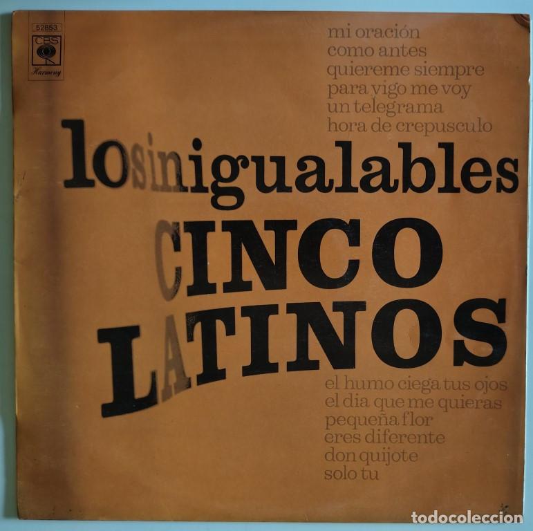 Discos de vinilo: Los inigualables Cinco Latinos vol. I con Lucio Milena Y Su Orquesta. CBS Harmony, Spain 1970 LP
